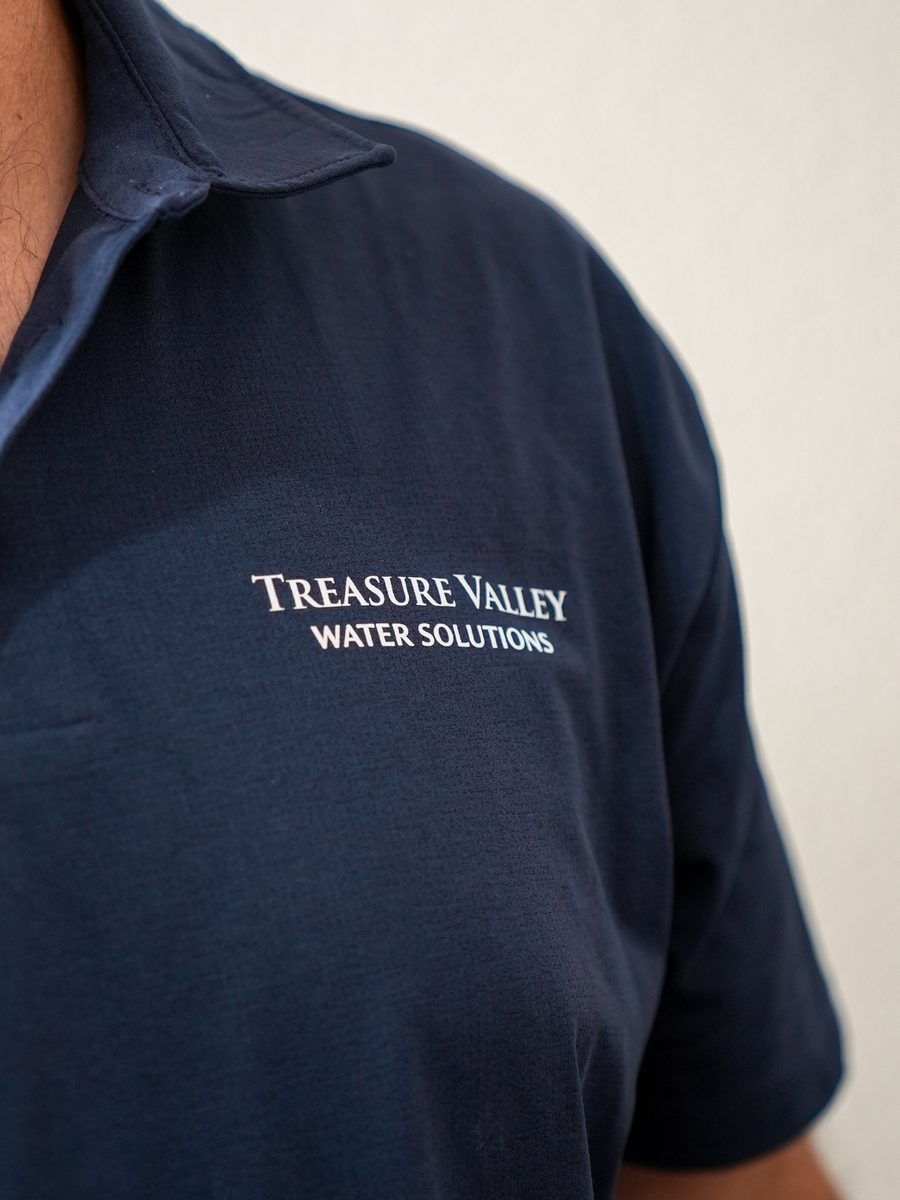 The Treasure Valley Water Solutions shirt worn on every visit
